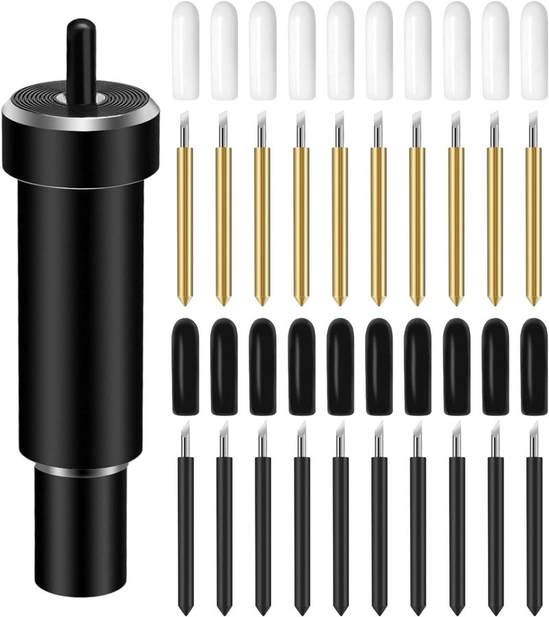 UCEC 21 PCS Premium Replacement Cutting Blade+Housing Compatible with Cricut Maker 4/Maker 3/Explore 4/Air 2/Air 3 Cutting Machine, Includ 10PCS Standard Blades, Deep Cutting Blades and Cut Housing - Image 1